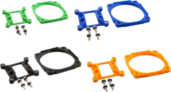 Argon THRML combo sets — radiator adapter and 60mm fan adapter — shown in four colors
